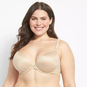 NEW Tan Sz 42DDD Boost Plunge Backsmoother Underwire Padded Bra CACIQUE
